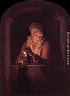Gerrit Dou Woman with a candle painting